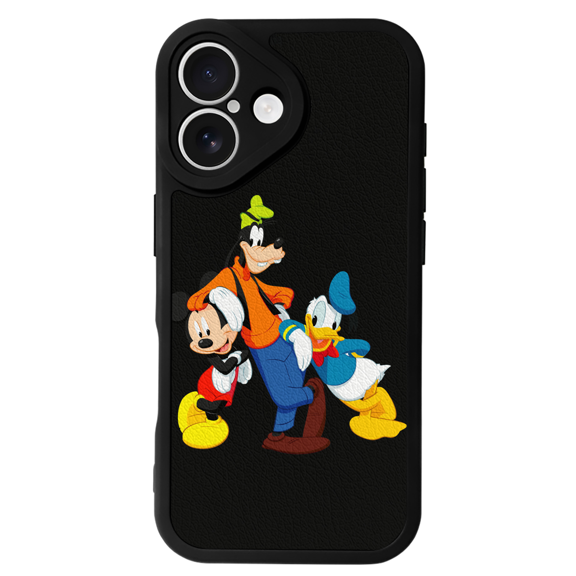 （画像用） ミッキーマウス Mickey Mouse 【iPhone 16シリーズ対応】シリコンスマホケース（レザー調） 材質：シリコン
